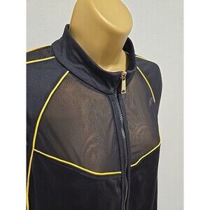Performance Mesh Full Zip Black Boston Proper Athletic Jacket Womens Lge Sporty